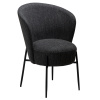 Černá bouclé jídelní židle DAN-FORM Orbit