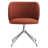 Červená čalouněná konferenční židle Teulat Mogi II.