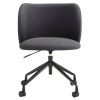 Tmavě šedá čalouněná kancelářská židle Teulat Mogi