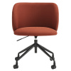 Červená čalouněná kancelářská židle Teulat Mogi