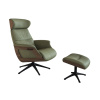 Zelené kožené lounge křeslo FLEXLUX CLEMENT MEDIUM II.