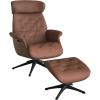 Hnědé kožené lounge křeslo FLEXLUX VOLDEN MEDIUM
