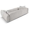 Světle šedá čalouněná třímístná rozkládací pohovka Cosmopolitan Design Matera 240 cm
