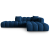 Královsky modrá sametová rohová pohovka Windsor & Co Halley 309 cm, pravá -fv-interier-25