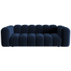 Královsky modrá sametová trojmístná pohovka MICADONI Lupine 228 cm