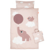 Růžové bavlněné dětské povlečení Done by Deer Elphee junior, 100 x 140 cm