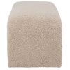 Béžová bouclé lavice Bobbie 100 cm