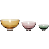 Set tří skleněných barevných misek Radiant 12/18/22 cm