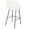 Bílá čalouněná barová židle WLL JOA 75 cm