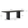 Černý lakovaný jídelní stůl Kave Home Litto 240 x 100 cm