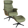 Zelené kožené lounge křeslo FLEXLUX CLEMENT MEDIUM IV.
