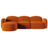 Oranžová sametová rohová pohovka MICADONI Blair 274 cm, levá -fv-interier-25