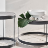 Šedobílý mramorový konferenční stolek Drum 40 cm se šedou podnoží -fv-interier-25