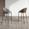Šedá čalouněná barová židle Angel Cerdá No. 4127, 75 cm -fv-interier-25