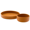 Oranžový set silikonového talíře a misky Kave home Lili