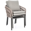 Šedo-béžová čalouněná zahradní židle Bizzotto Galdana