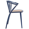 Modrá dřevěná jídelní židle Sudoku Erba s výpletem