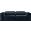 Tmavě modrá žinylková trojmístná pohovka MICADONI Cruz 234 cm