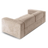 Béžová žinylková trojmístná pohovka MICADONI Cruz 234 cm