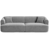 Šedá sametová čtyřmístná pohovka Cosmopolitan Design Campi 255 cm