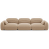 Pískově hnědá sametová čtyřmístná pohovka Cosmopolitan Design Sydney 320 cm