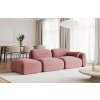 Růžová sametová trojmístná pohovka Sydney 295 cm, levá -fv-interier-25