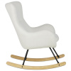 Bílé čalouněné houpací křeslo Quax Basic