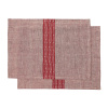 Set dvou červených lněných prostírání kave home Calena 35 x 50 cm