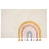 Béžový bavlněný koberec s duhou Kave home Tadea 90 x 150 cm