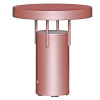 Růžová kovová nabíjecí stolní LED lampa Hübsch BringMe 20 cm
