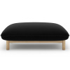 Černá sametová podnožka MICADONI Ada 95 x 65 cm