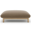 Světle hnědá sametová podnožka MICADONI Ada 95 x 65 cm