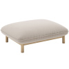 Světle béžová sametová podnožka MICADONI Ada 95 x 65 cm