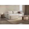 Béžová sametová rohová rozkládací pohovka Micadoni Jodie 246 cm, levá -fv-interier-25