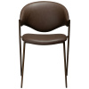 Hnědé koženková jídelní židle DAN-FORM Zone