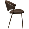 Hnědé koženková jídelní židle DAN-FORM Zone