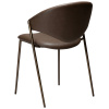 Hnědé koženková jídelní židle DAN-FORM Zone