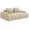 Světle béžová sametová trojmístná pohovka Cosmopolitan Design Linz 200 cm
