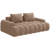 Tmavě béžová sametová trojmístná pohovka Cosmopolitan Design Linz 200 cm