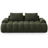 Zelená sametová trojmístná pohovka Linz 200 cm