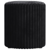 Černý manšestrový taburet Micadoni Dia 40 cm