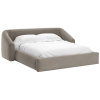 Hnědá sametová dvoulůžková postel Cosmopolitan Design Campi 180 x 200 cm s úložným prostorem