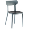 Šedá plastová jídelní židle Canova