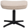 Béžové čalouněné otočné křeslo s podnožkou ROWICO JENKINS