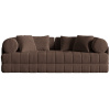 Hnědá sametová rozkládací trojmístná pohovka Cosmopolitan Design Kemi 206 cm