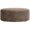 Hnědý manšestrový taburet Micadoni Dia 90 cm