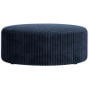 Tmavě modrý manšestrový taburet Micadoni Dia 90 cm