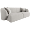 Světle šedá čalouněná dvoumístná pohovka Chiara 188 cm