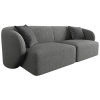 Šedá čalouněná dvoumístná pohovka Chiara 188 cm