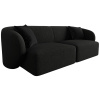 Černá čalouněná dvoumístná pohovka Chiara 188 cm